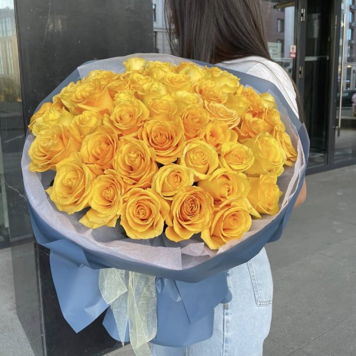 51 желтая Роза, 60 см.